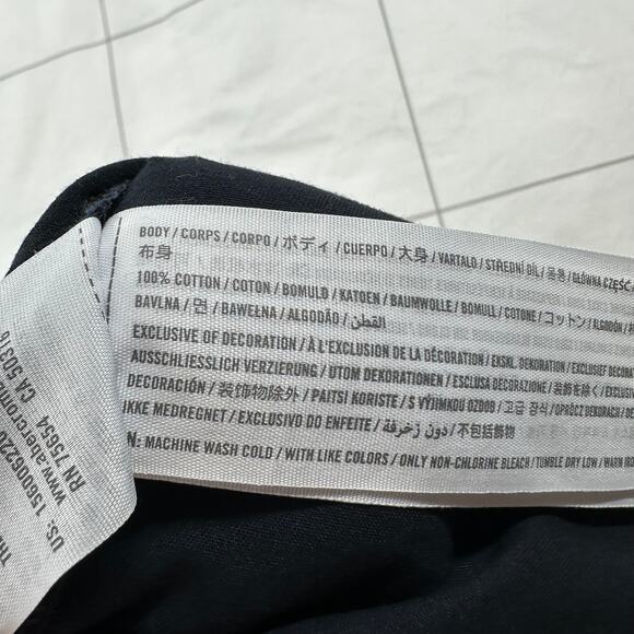 Abercrombie & Fitch Pants Women Large Black Jogger Cotton Baggy Ankle Drawstring - Picture 5 of 12